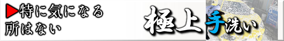 特に気になる所はない　極上手洗い